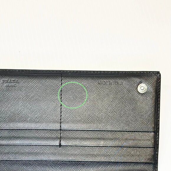 Prada Large Saffiano Leather Wallet Black - Picture 8 of 9